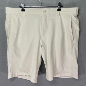 IZOD Golf Shorts‎ Mens 36 Beige Stretch Flat Front Performance 45SF213294